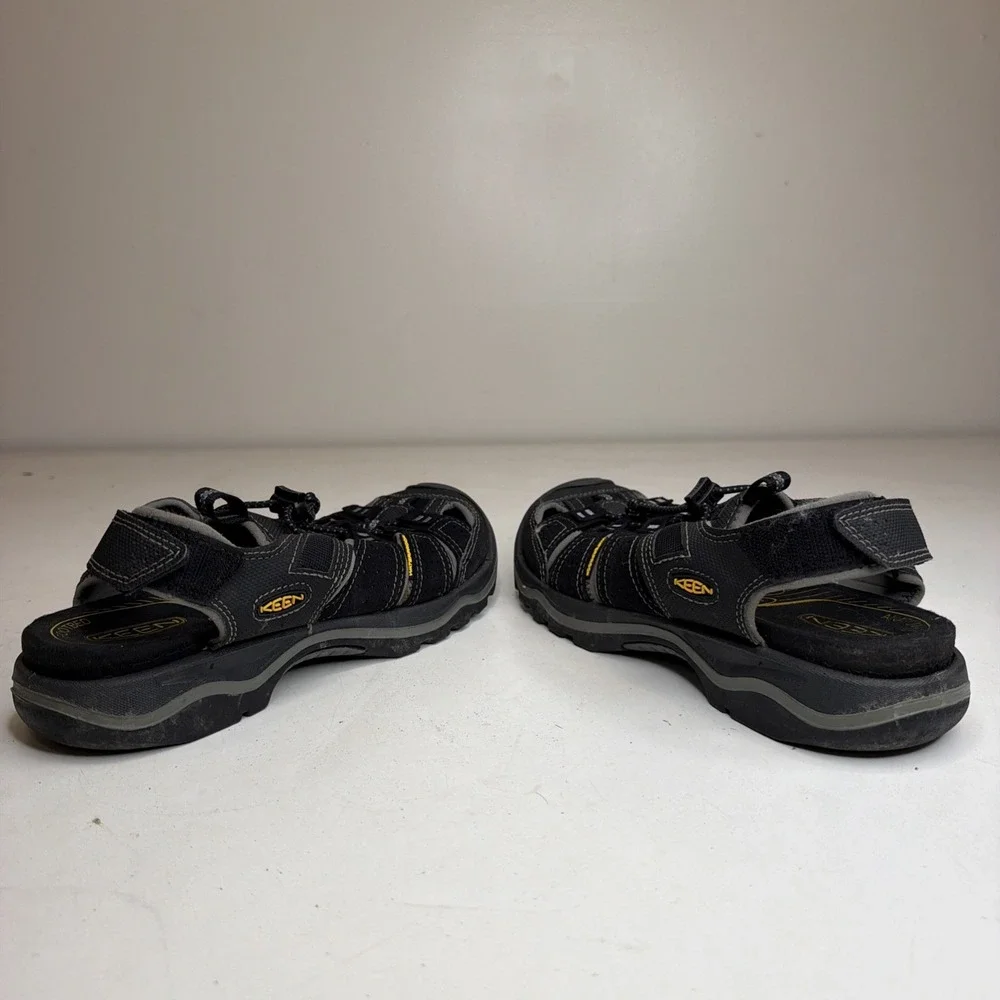Keen Rialto Size 9 Black Waterproof Hiking Sport Sandals Water Shoe KTH